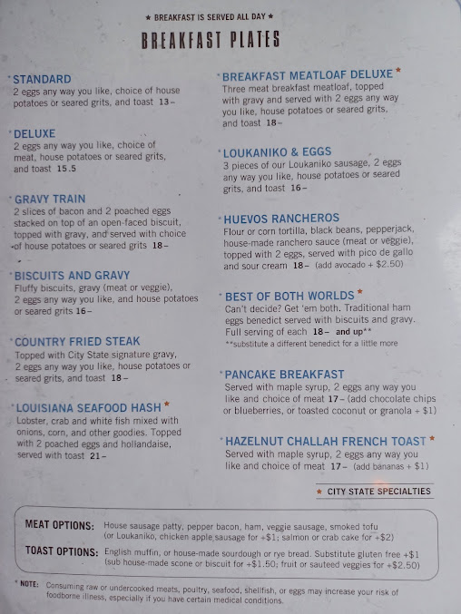 Menu City State Diner And Bakery - 3