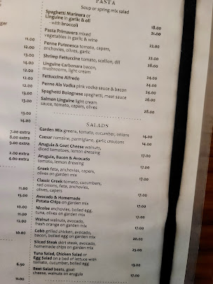 Menu Clark's - 2