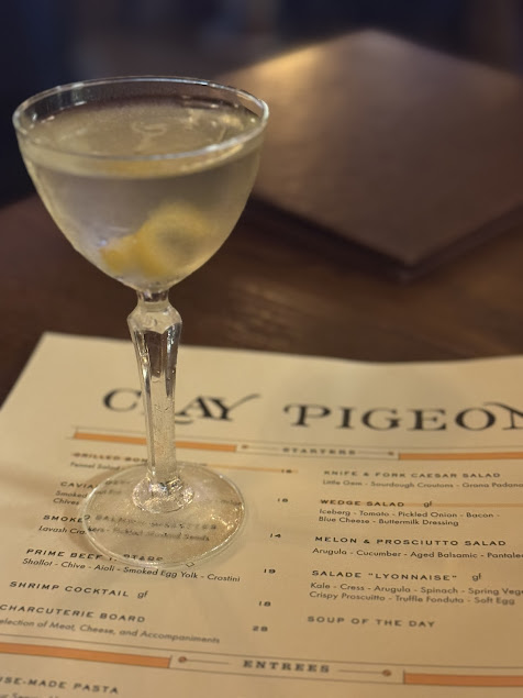 Menu Clay Pigeon Food Drink - 1
