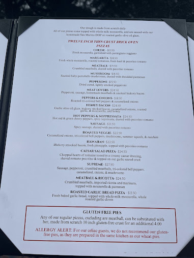 Menu Clementes Wood Fired Trolley Pizzeria - 2