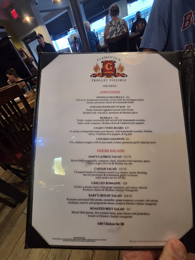 Menu Clementes Wood Fired Trolley Pizzeria - 7