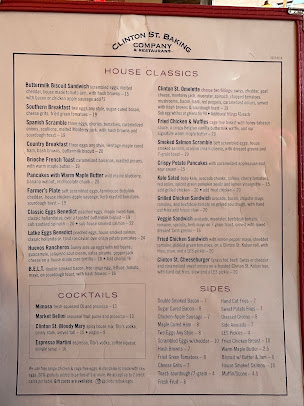 Menu Clinton St. Baking Company - 2