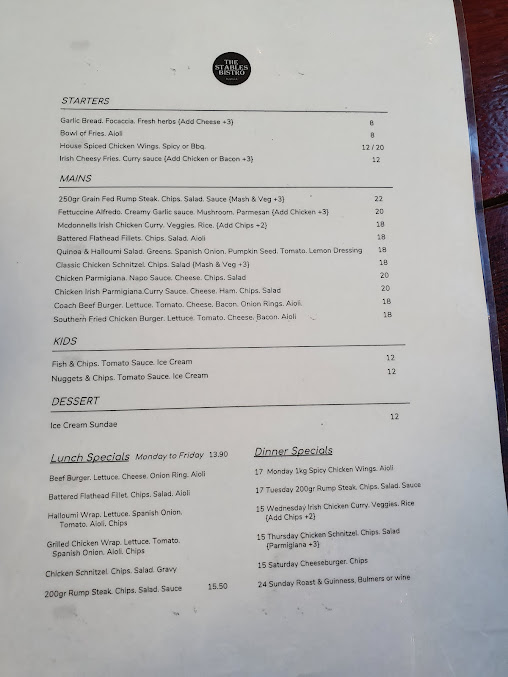 Menu Coach And Horses Hotel - 2