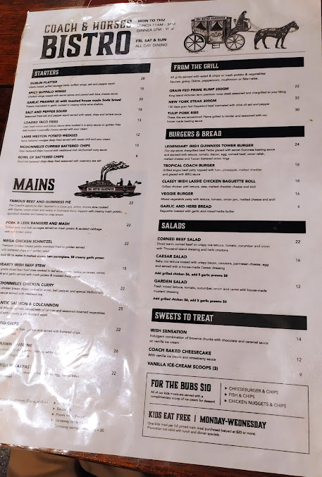 Menu Coach And Horses Hotel - 5