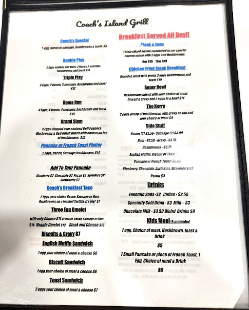 Menu Coachs Island Pub And Grub - 3