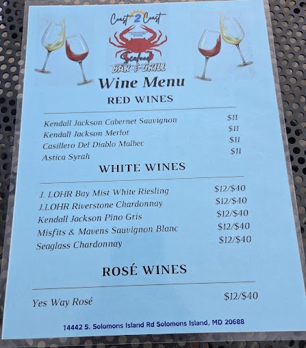 Menu Coast 2 Coast Seafood Bar And Grill - 3