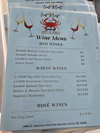 Menu Coast 2 Coast Seafood Bar And Grill - 6