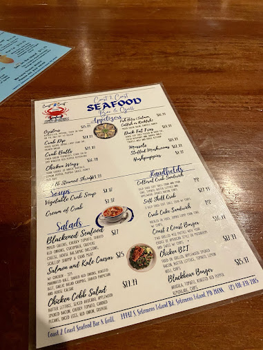 Menu Coast 2 Coast Seafood Bar And Grill - 9