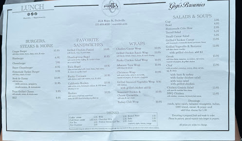 Menu Coccetti's A Restaurant & Bakery - 0
