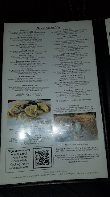 Menu Cocos Italian Market Restaurant Catering - 4