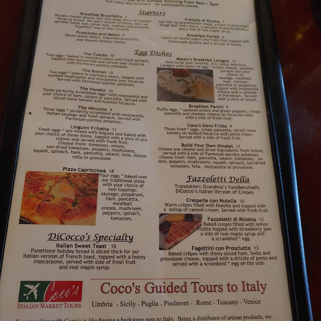Menu Cocos Italian Market Restaurant Catering - 5