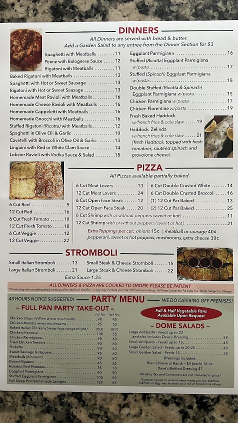 Menu Colarussos Pizza And Pasta - 0