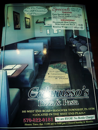Menu Colarussos Pizza And Pasta - 4