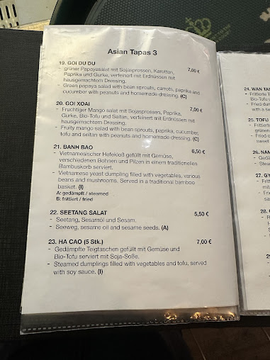 Menu Comcha - Veganes Vietnamesisches Restaurant - 1