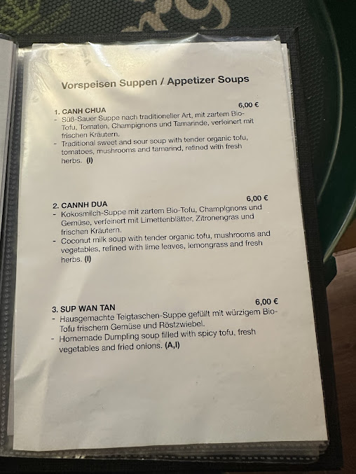 Menu Comcha - Veganes Vietnamesisches Restaurant - 6