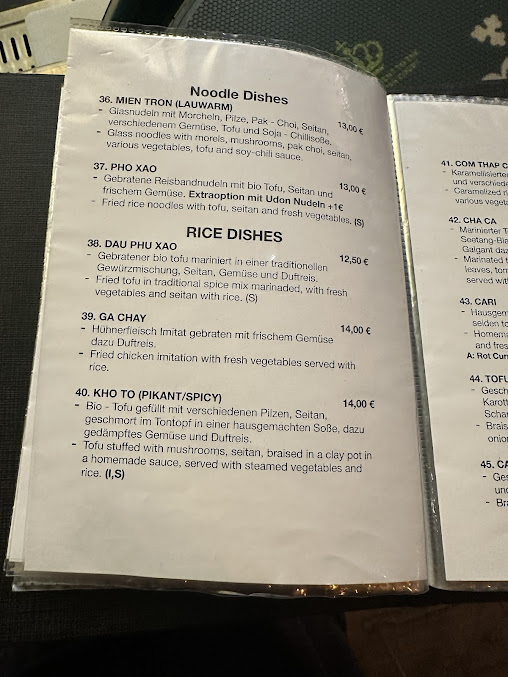 Menu Comcha - Veganes Vietnamesisches Restaurant - 9