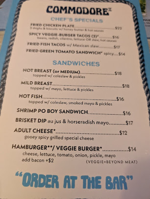 Menu Commodore Ii - 7
