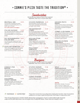 Menu Connie's Pizza - 1