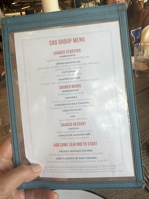 Menu Coogee Pavilion Ground Floor - 5