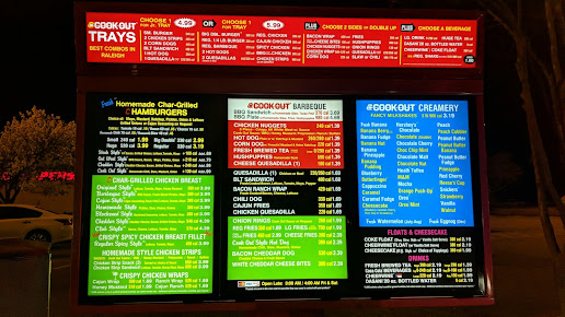 Menu Cook Out - 2