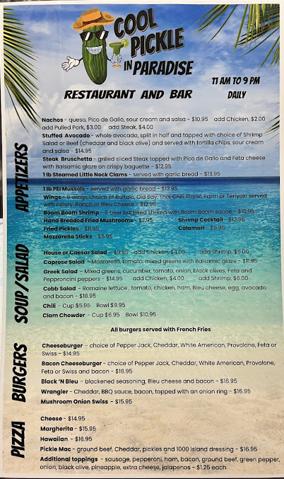 Menu Cool Pickle In Paradise - 5