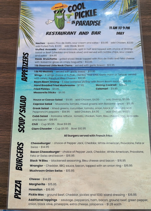 Menu Cool Pickle In Paradise - 6