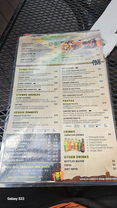 Menu Cool Runnings Restaurant Bar - 9
