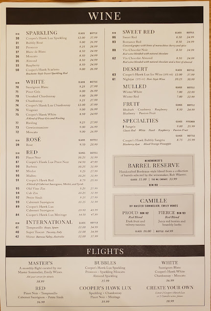 Menu Coopers Hawk Winery Restaurant - 4