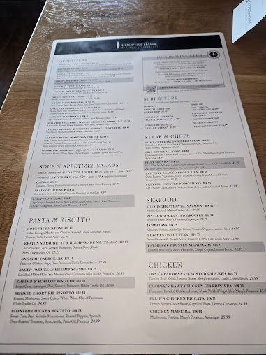 Menu Coopers Hawk Winery Restaurant - 6
