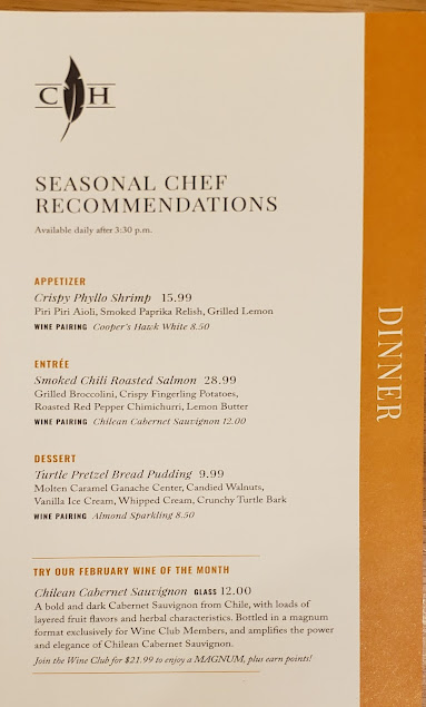 Menu Coopers Hawk Winery Restaurant - 9