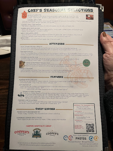 Menu Cooper's Seafood House - 0