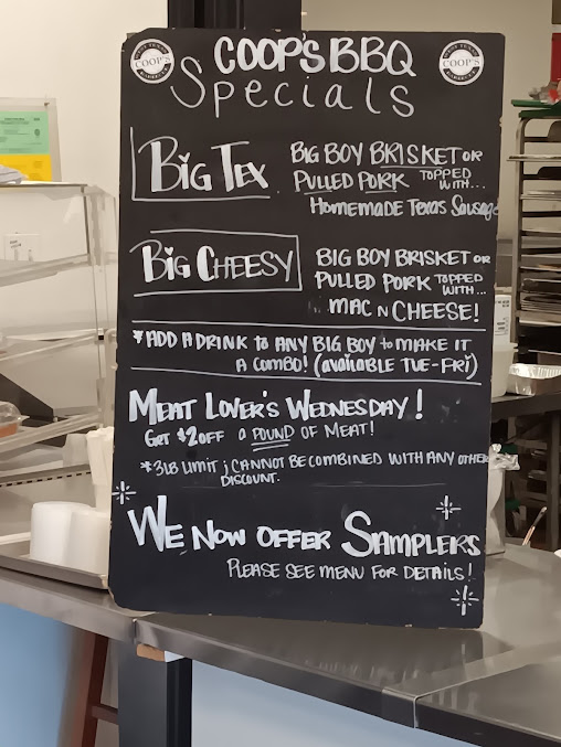 Menu Coops West Texas Bbq Catering - 3