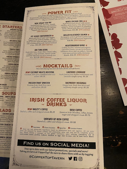 Menu Coppertop Tavern North Syracuse - 3