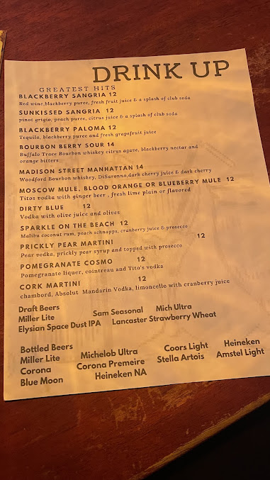 Menu Cork Bar & Restaurant - 6