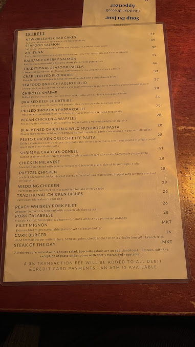 Menu Cork Bar & Restaurant - 7