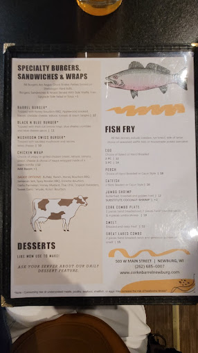 Menu Cork N Barrel Newburg Wi - 0