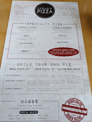 Menu Cosmos Pizza Corolla Light - 0