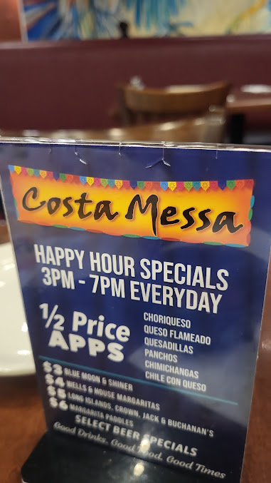 Menu Costa Messa Restaurant South - 3
