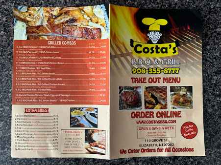 Menu Costa's B.b.q & Grill Restaurant - 0