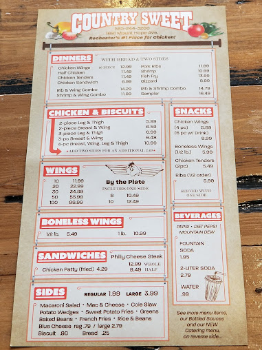 Menu Country Sweet Chicken & Ribs - 1