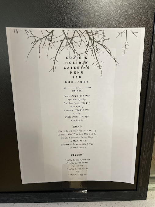 Menu Cozie's Pizzeria & Cafe - 25