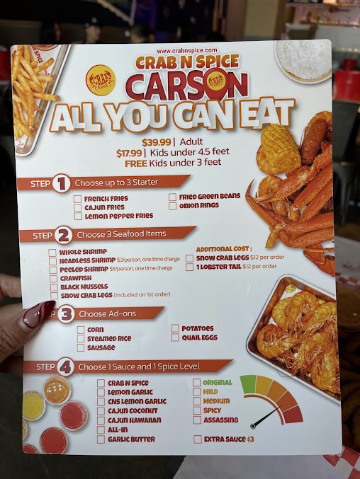 Menu Crab N Spice Carson - 2