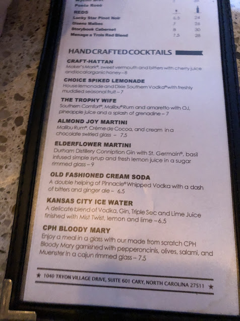 Menu Craft Public House - 2