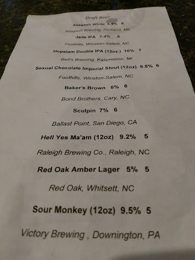 Menu Craft Public House - 9