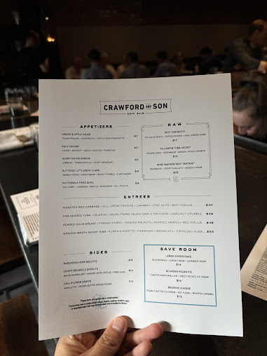 Menu Crawford And Son - 7