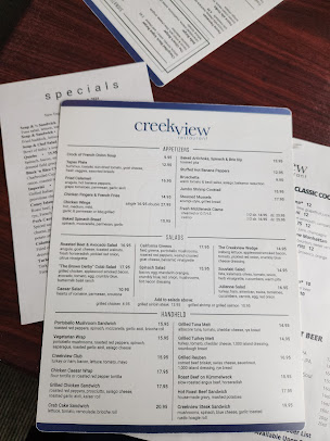 Menu Creekview Restaurant - 0