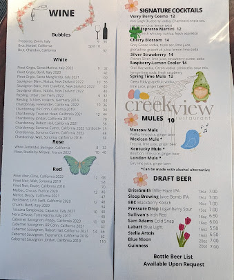 Menu Creekview Restaurant - 8