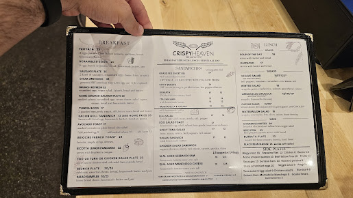 Menu Crispy Heaven Bakery And Restaurant - 0