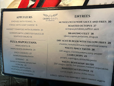 Menu Crispy Heaven Bakery And Restaurant - 1