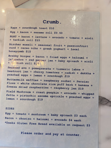 Menu Crumb Cafe - 9